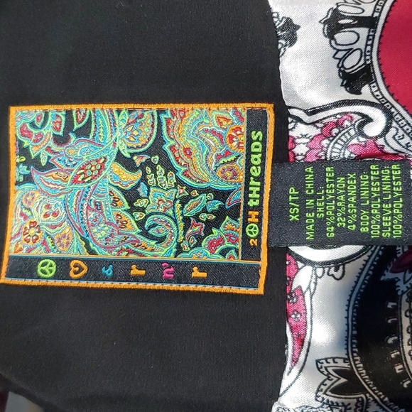 2OH Threads black velvet trim lace trim open front black blazer 🔥 - Picture 12 of 12